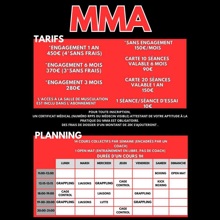 tarif mma montpellier