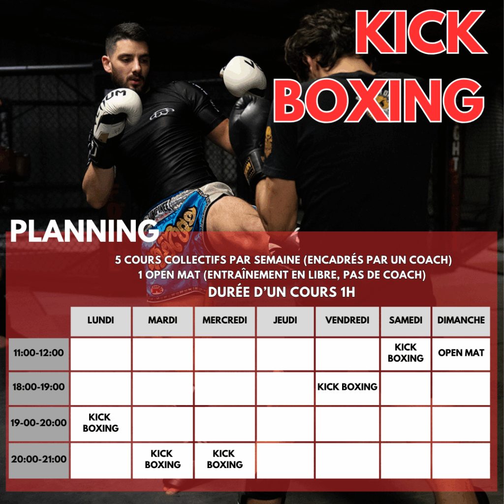planning kickboxing montpellier