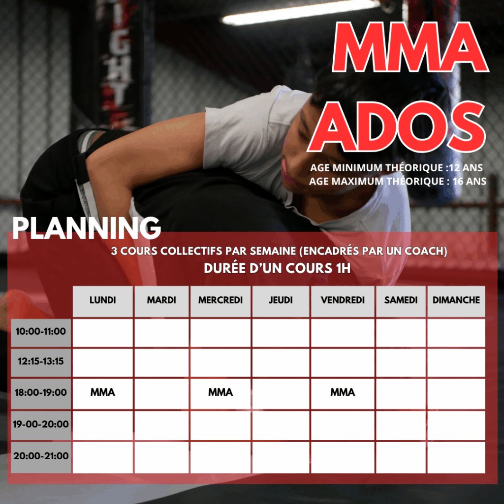 horaires mma ados montpellier