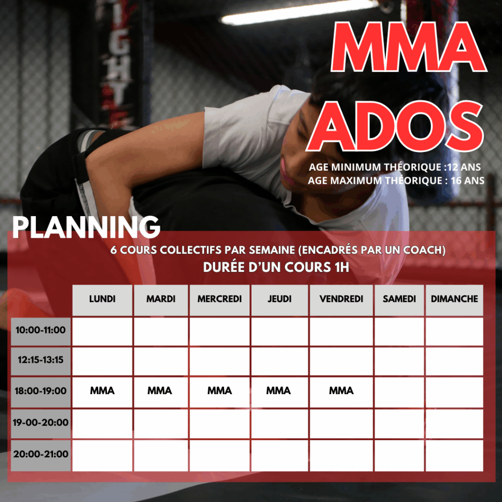 horaires mma ados montpellier