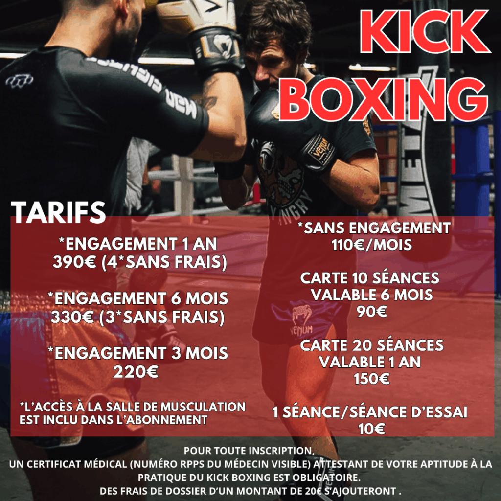 tarifs kickboxing montpellier