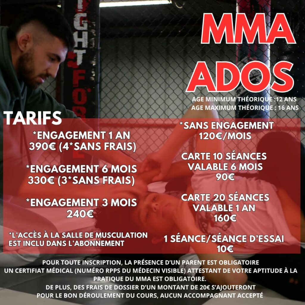 tarifs mma ados montpellier